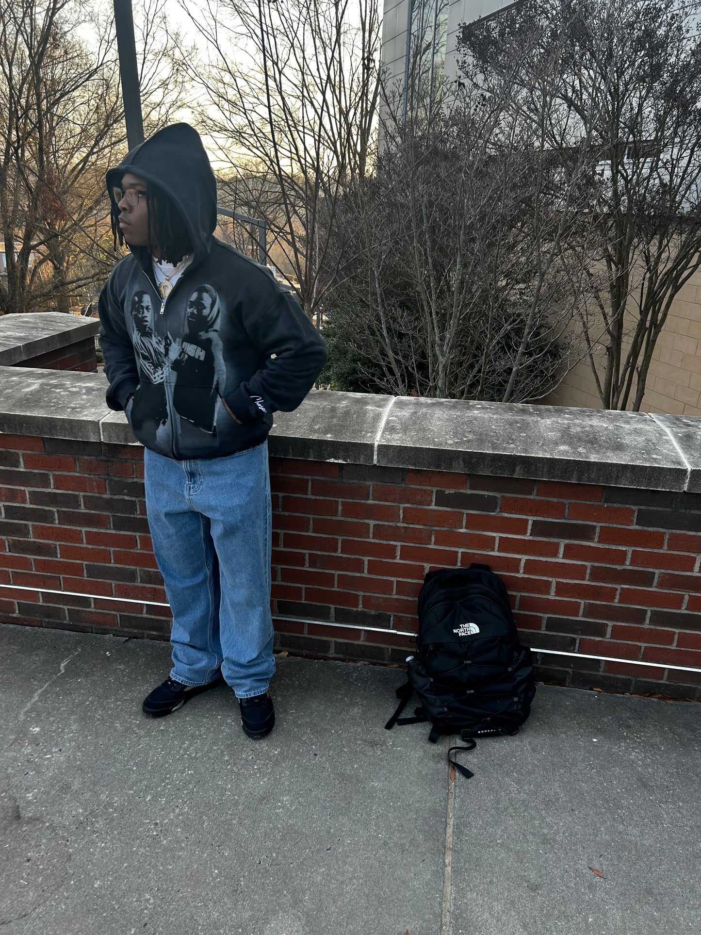 Brothers Keeper Washed Black Zip Up